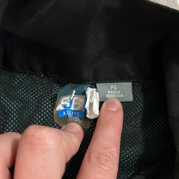 SJB Active light weight full zip jacket women's teal/white size Petite Small - Picture 5 of 8